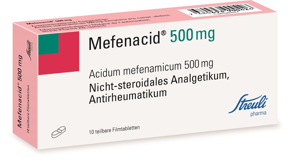 MEFENACIDE cpr pell 500 mg sécables 10 pce