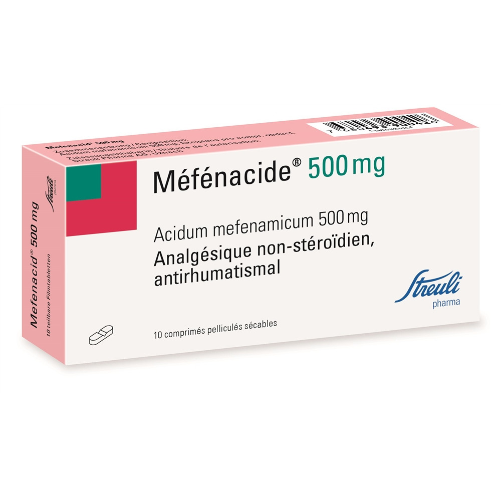 MEFENACIDE cpr pell 500 mg sécables 10 pce