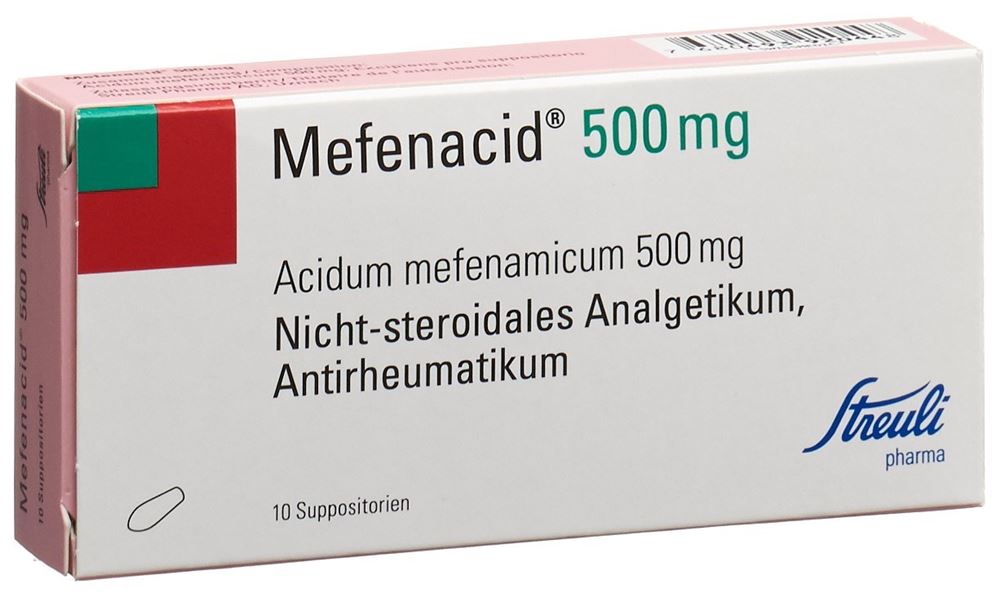 MEFENACIDE supp 500 mg 10 pce