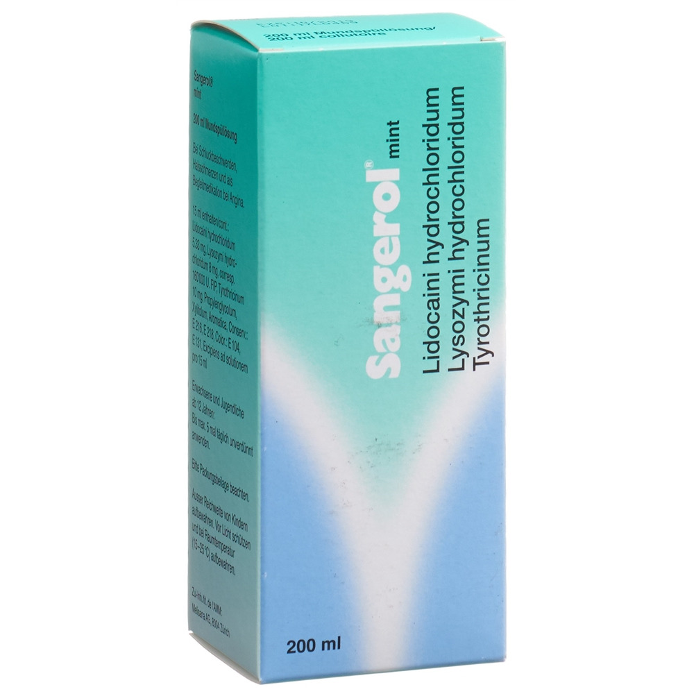 Sangerol mint, Spüllösung