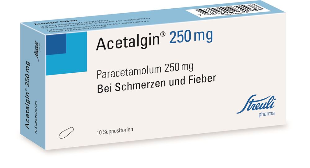 ACETALGINE supp 250 mg 10 pce