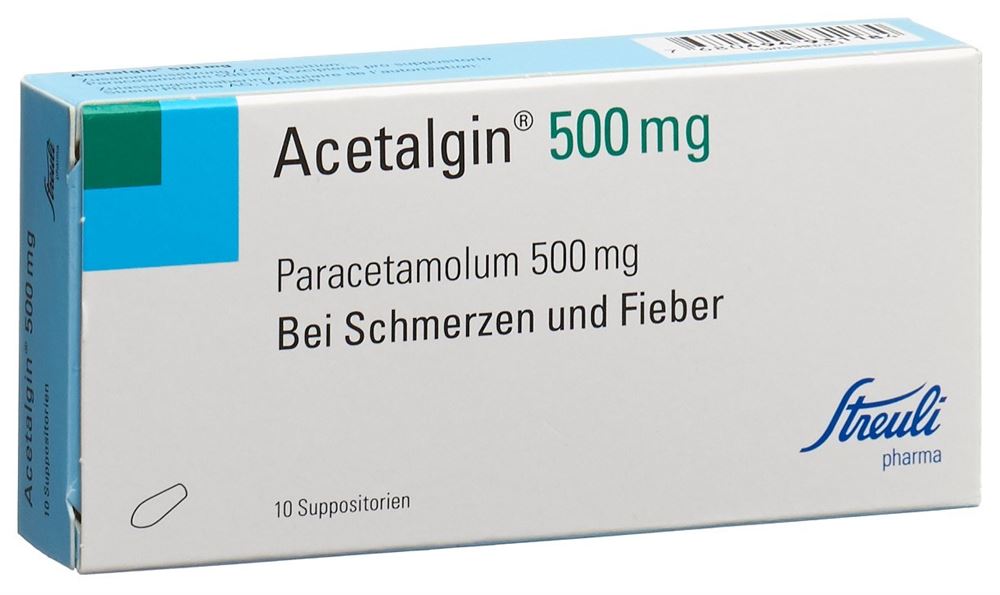 ACETALGINE supp 500 mg 10 pce