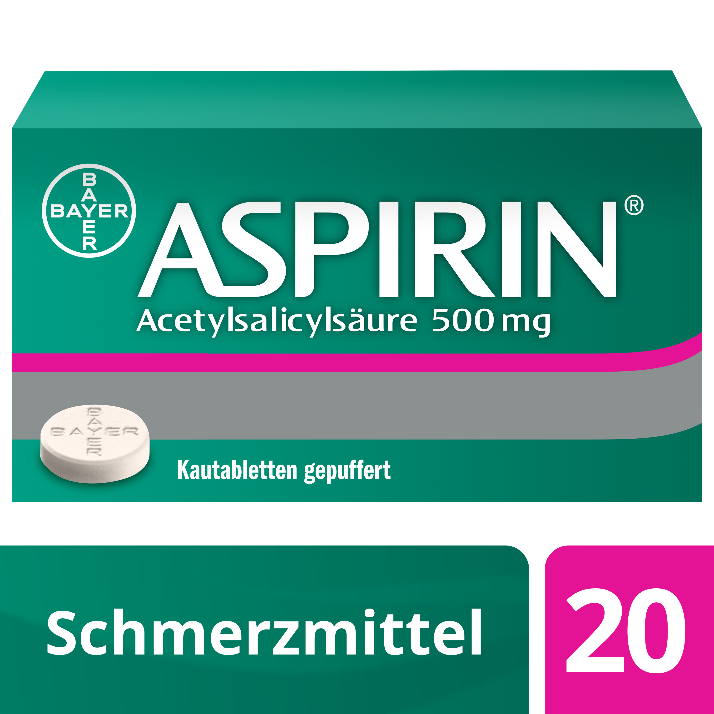 ASPIRINE cpr croquer 500 mg 20 pce