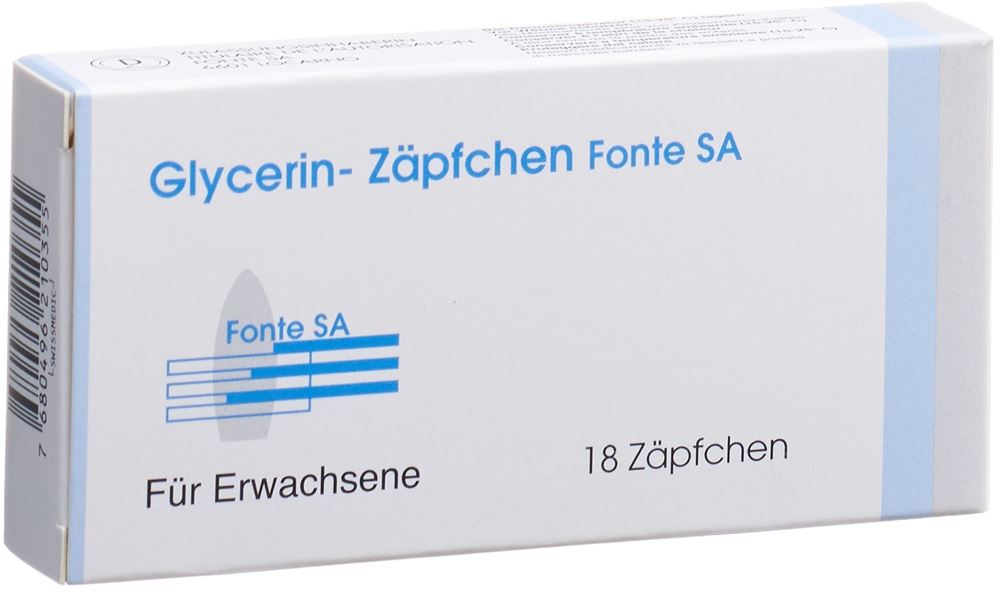 SUPP GLYCERINE Fonte adult 18 pce