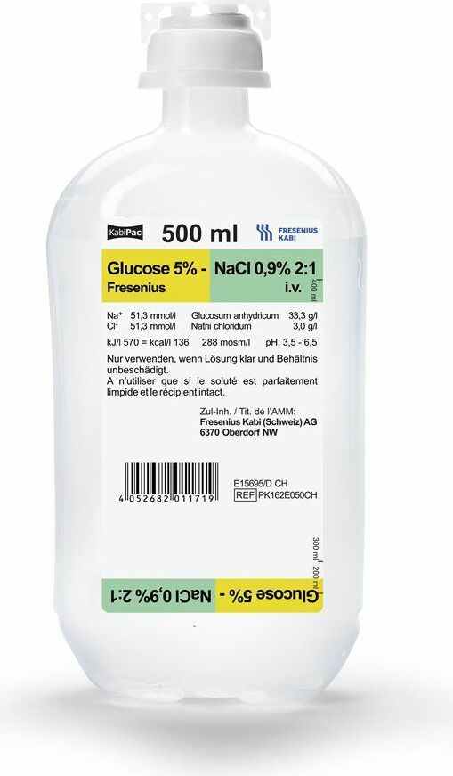 Glucose 5%-NaCl 0,9% 2:1 Fresenius, Infusionslösung