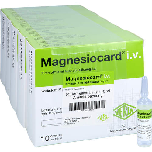 Magnesiocard, Konzentrat zur Herstellung einer Infusionslösung