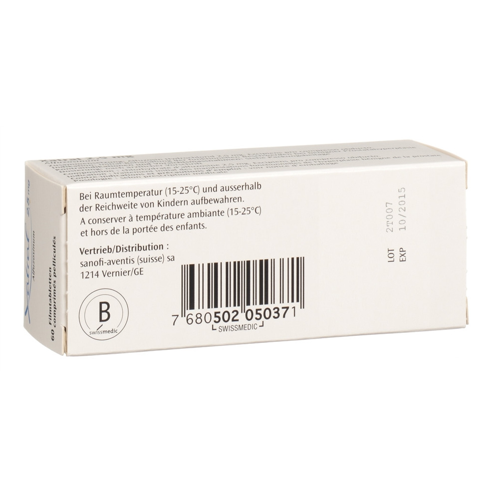 Xatral 2,5 mg, comprimés pelliculés