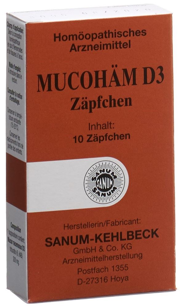 Mucohäm D3, Zäpfchen