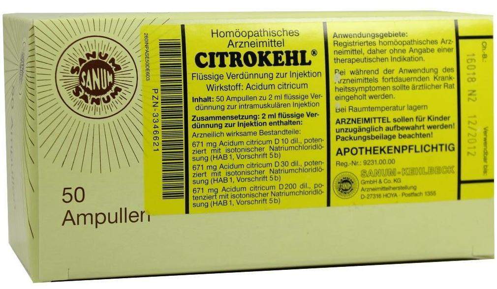 Citrokehl, Injektionslösung (i.m.)