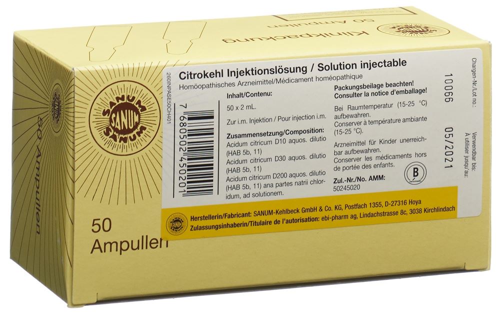 Citrokehl, Injektionslösung (i.m.)