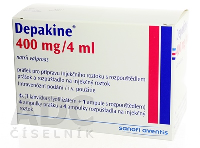 Depakine, poudre et solvant pour solution injectable/pour perfusion