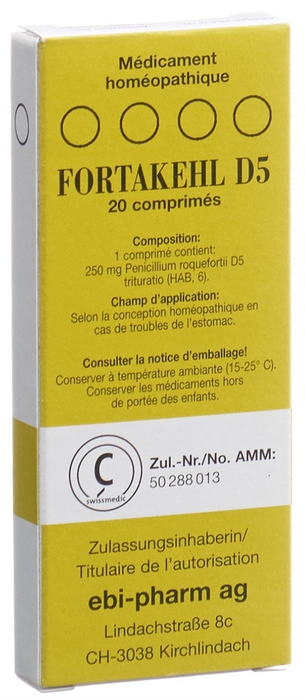 Fortakehl D5, Tabletten