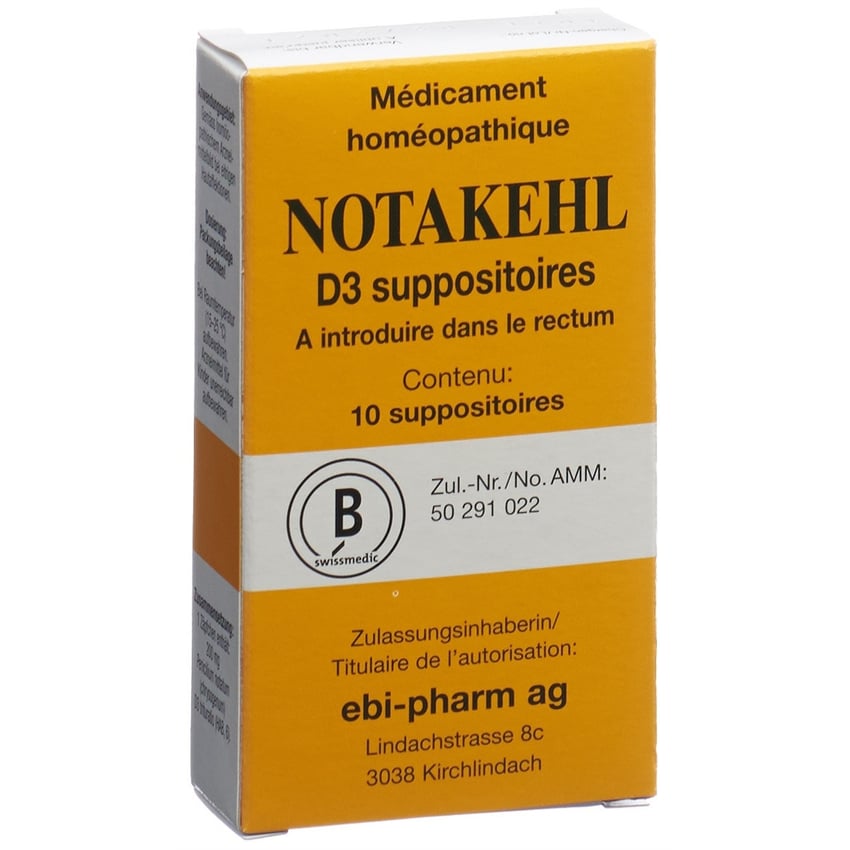 Notakehl D3, Zäpfchen