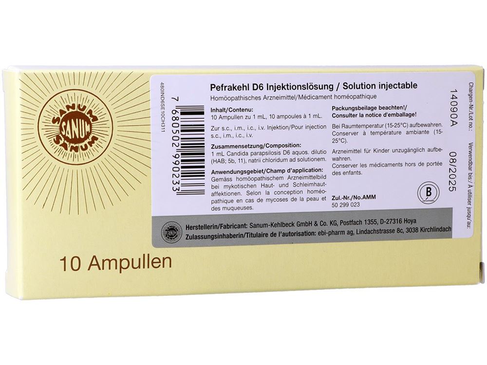 PEFRAKEHL sol inj 6 D 10 amp 1 ml