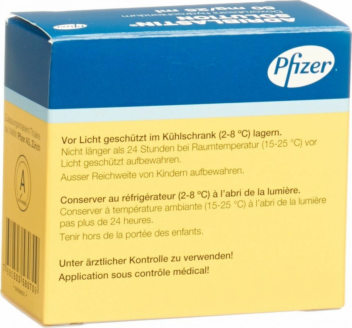 Adriblastin Solution 50 mg/25 ml, Injektionslösung