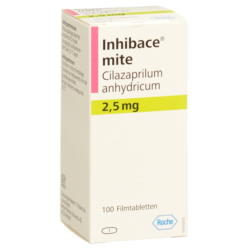 INHIBACE mite cpr pell 2.5 mg fl verre 100 pce
