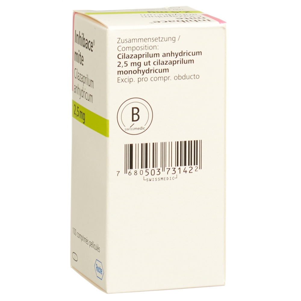 INHIBACE mite cpr pell 2.5 mg fl verre 100 pce