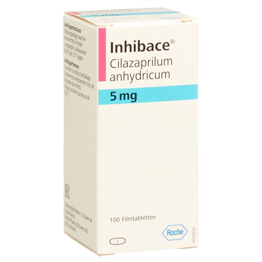 INHIBACE cpr pell 5 mg fl verre 100 pce