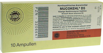 Mucedokehl D5, Injektionslösung (i.m., s.c., i.c.)
