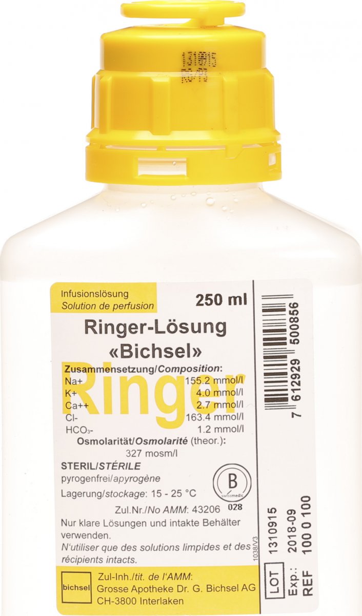 Ringer-Lactat Bichsel mit Glucose 1 %, Infusionslösung