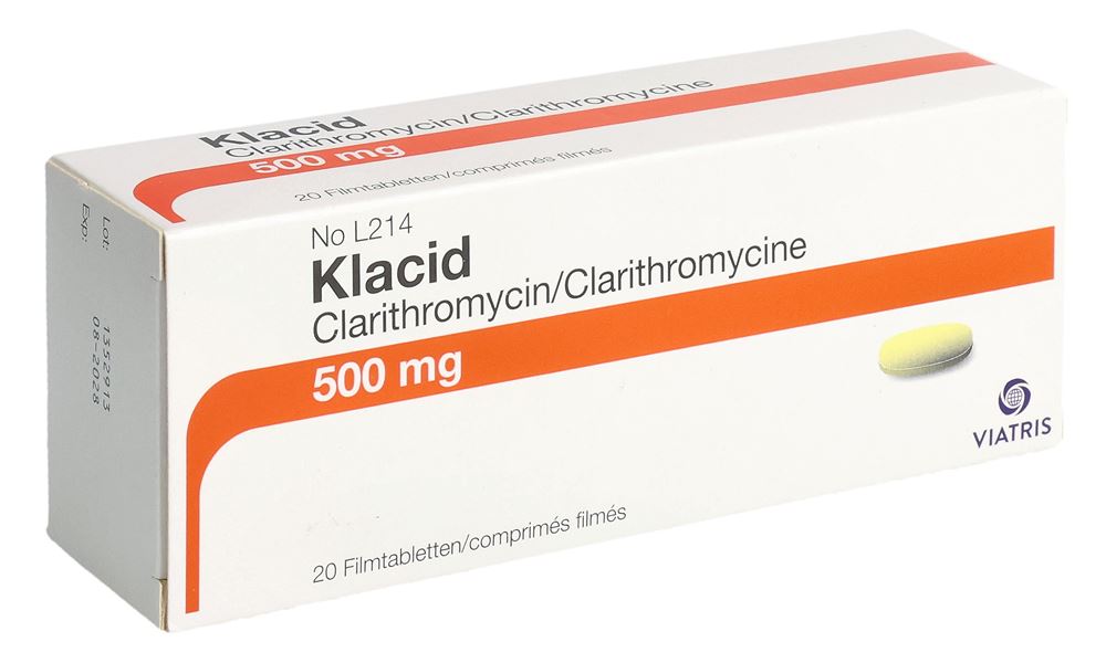 KLACID cpr pell 500 mg 20 pce