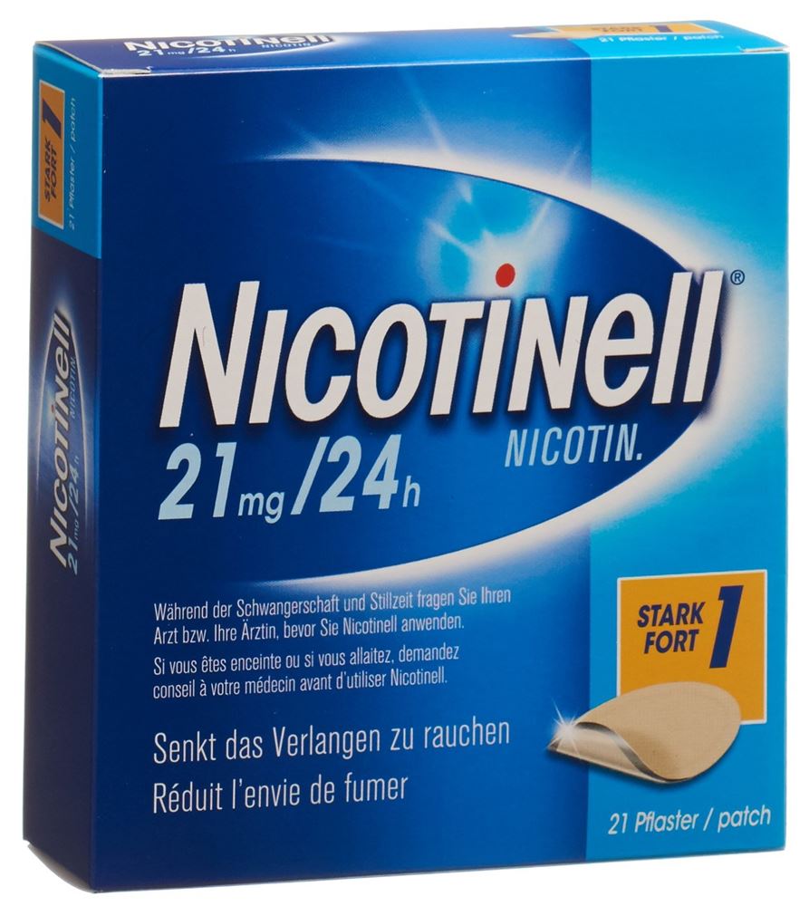 Nicotinell 21 mg/ 24 h (Stärke 1), transdermales Pflaster