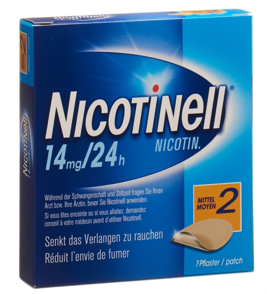 Nicotinell 14 mg/ 24 h (Stärke 2), transdermales Pflaster
