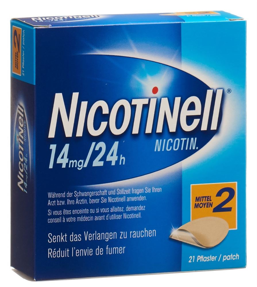 Nicotinell 14 mg/ 24 h (Stärke 2), transdermales Pflaster