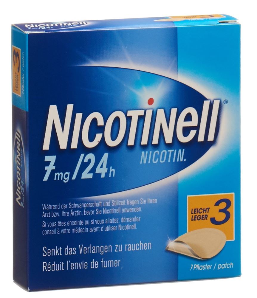 Nicotinell 7 mg / 24 h (Stärke 3), transdermales Pflaster