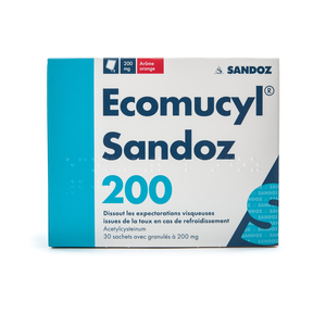 ECOMUCYL Sandoz cpr eff 200 mg bte 30 pce