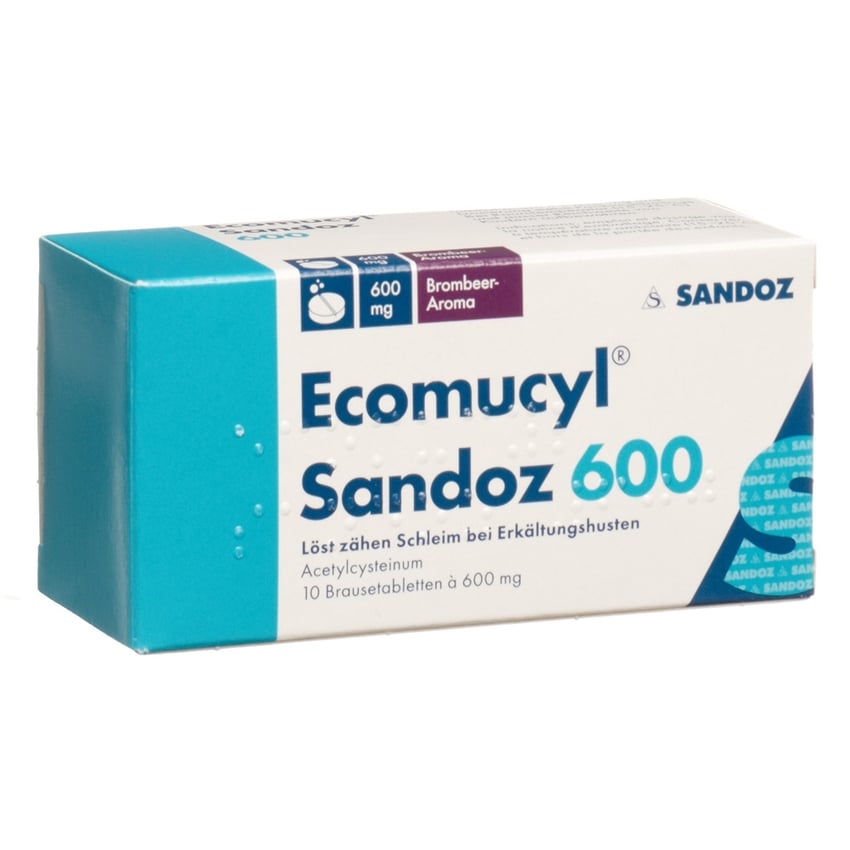 ECOMUCYL Sandoz cpr eff 600 mg bte 10 pce