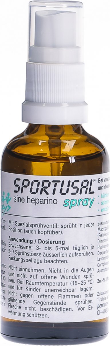 Sportusal sine Heparino, Spray