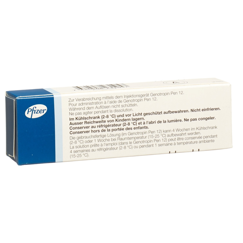 GENOTROPIN subst sèche 12 mg avec solv amp