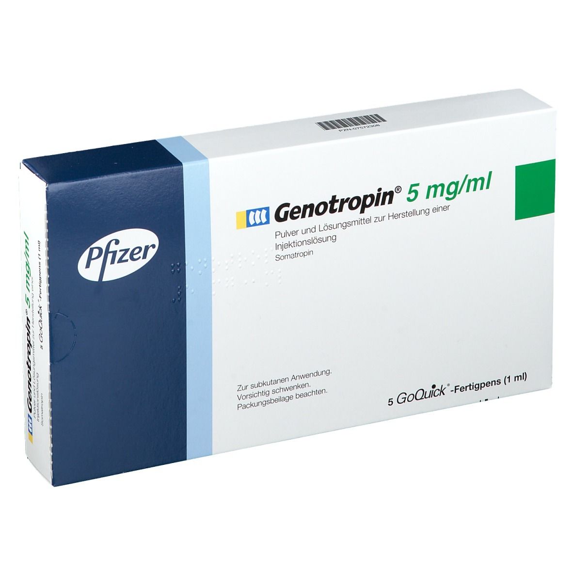 Genotropin 5 mg, Pulver und Lösungsmittel zur Herstellung einer Injektionslösung