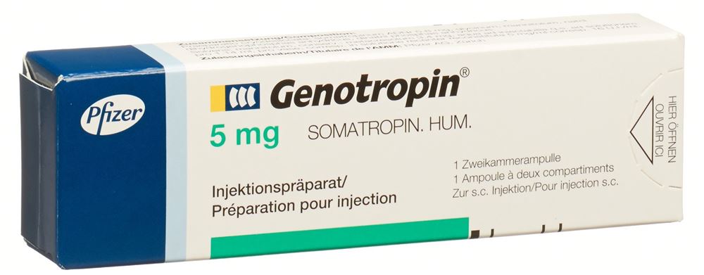 GENOTROPIN subst sèche 5 mg avec solv amp
