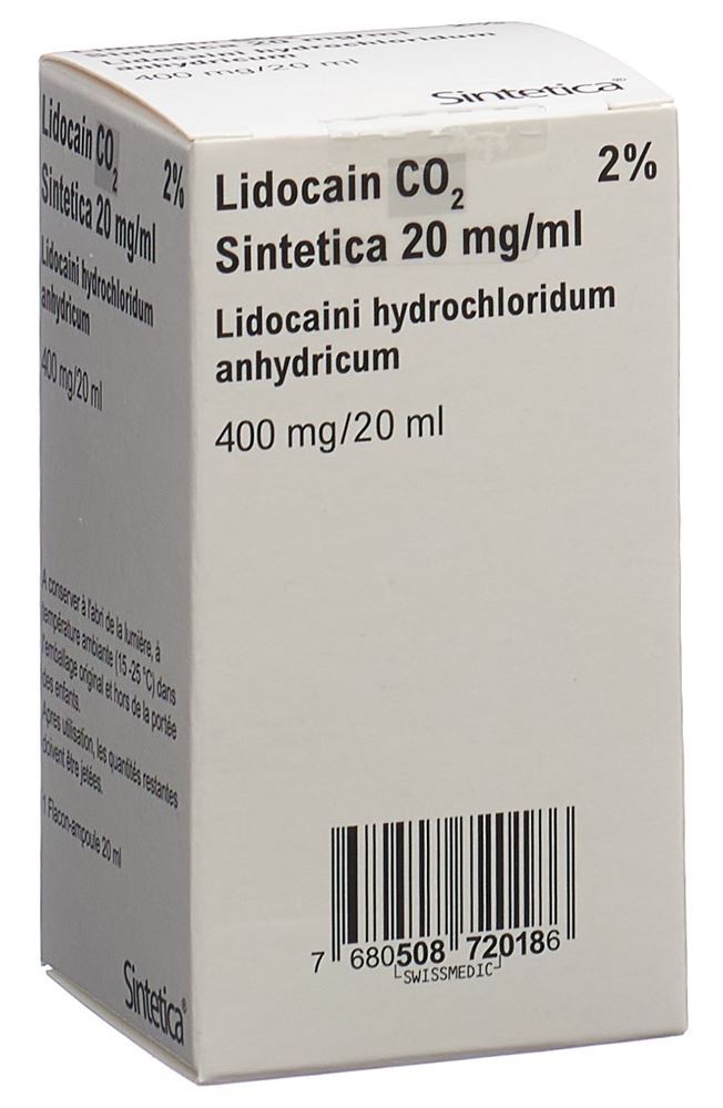 LIDOCAIN CO2 Sintetica sol inj 2 % vial 20 ml