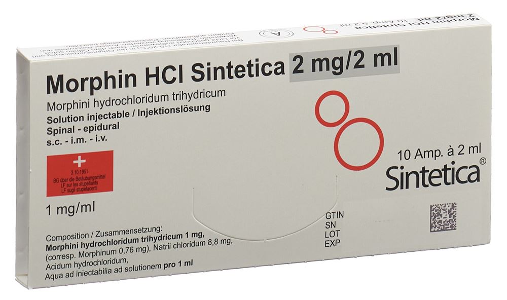 Morphin HCl Sintetica 2 mg/2 ml, soluzione iniettabile
