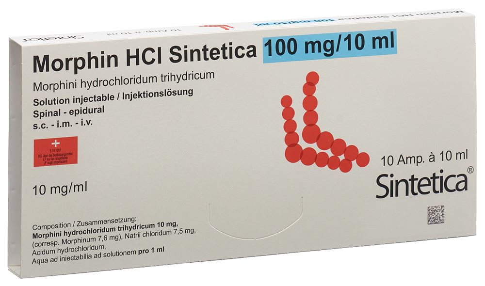 Morphin HCl Sintetica 100 mg/10 ml, soluzione iniettabile