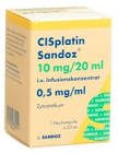 Cisplatin Sandoz 10 mg/20 ml, Konzentrat zur Herstellung einer Infusionslösung