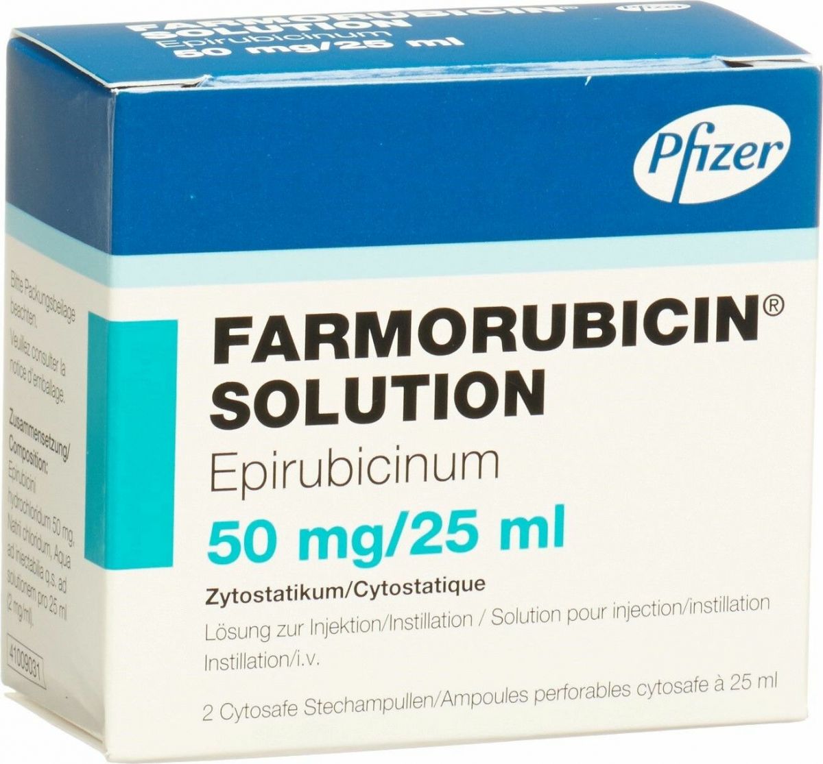 Farmorubicin Solution 50 mg/25 ml, Lösung zur intravesikalen Anwendung/Injektionslösung
