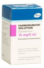 Farmorubicin Solution 10 mg/5 ml, Lösung zur intravesikalen Anwendung/Injektionslösung