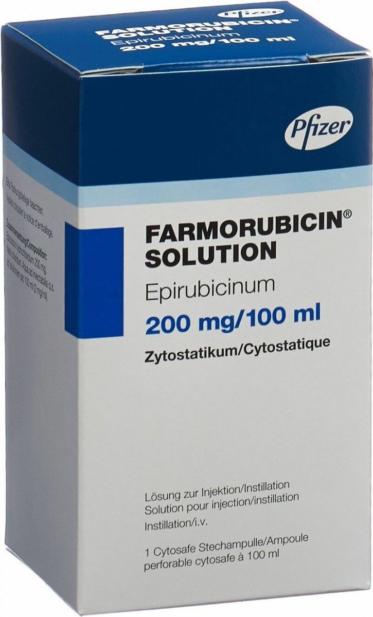 Farmorubicin Solution 200 mg/100 ml, Lösung zur intravesikalen Anwendung/Injektionslösung