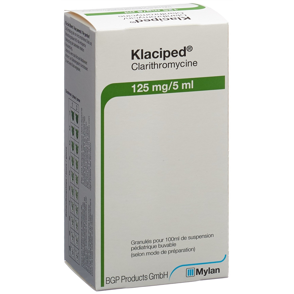 KLACIPED gran 125 mg/5ml p susp fl 100 ml
