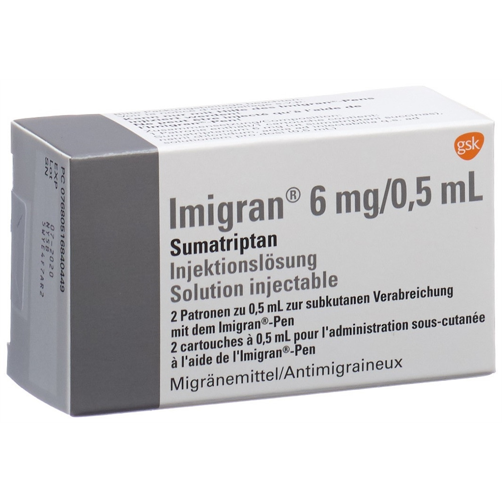 Imigran 6 mg/0.5 ml, Injektionslösung in einer Patrone