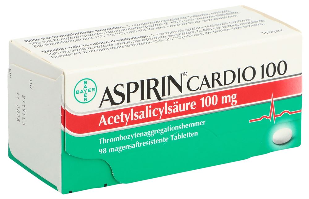 Aspirin Cardio 100, Filmtabletten