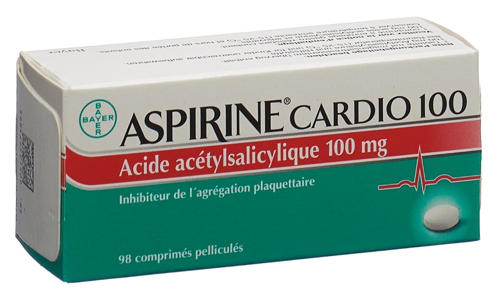ASPIRINE CARDIO cpr pell 100 mg 98 pce