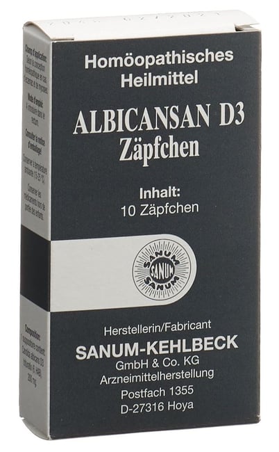 Albicansan D3, Zäpfchen