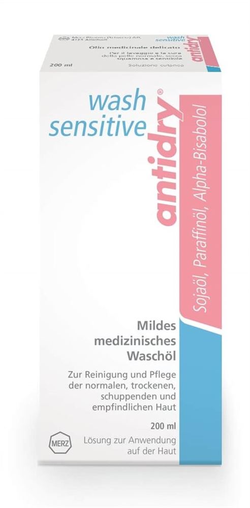 Antidry wash sensitive, Lösung zur Anwendung auf der Haut
