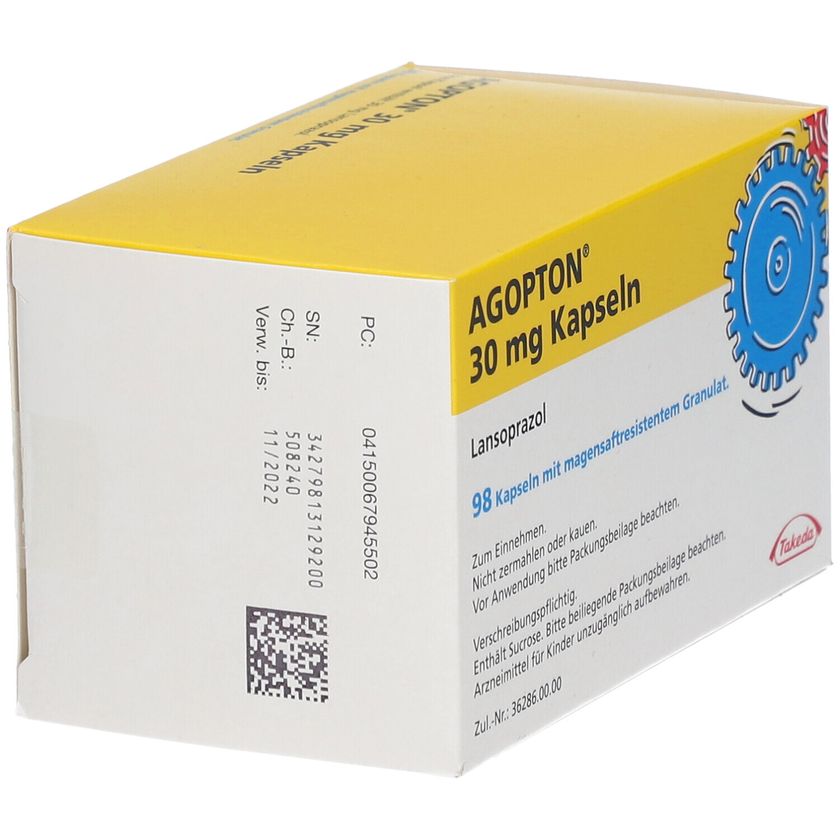 Agopton 30 mg, magensaftresistente Hartkapseln