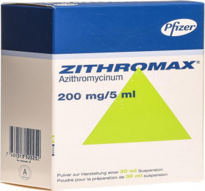 Zithromax 300 mg, Pulver zur Herstellung einer Suspension zum Einnehmen im Beutel